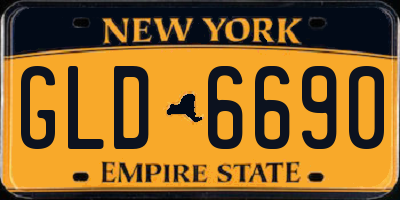 NY license plate GLD6690