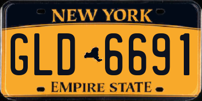 NY license plate GLD6691