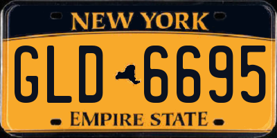 NY license plate GLD6695