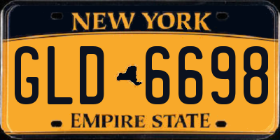 NY license plate GLD6698