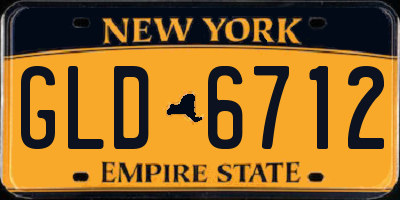 NY license plate GLD6712