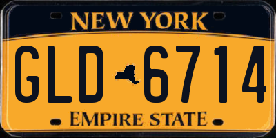 NY license plate GLD6714