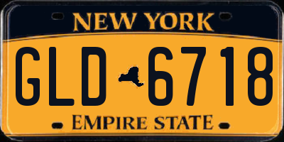 NY license plate GLD6718