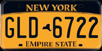 NY license plate GLD6722