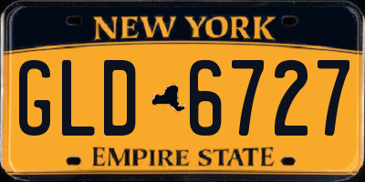 NY license plate GLD6727