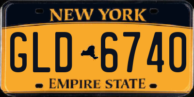 NY license plate GLD6740
