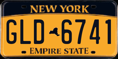 NY license plate GLD6741