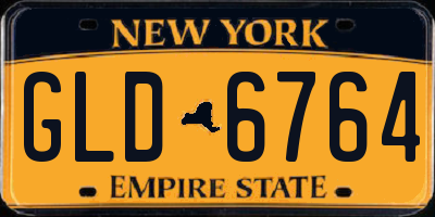 NY license plate GLD6764