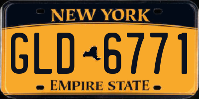 NY license plate GLD6771