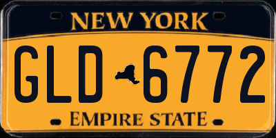 NY license plate GLD6772
