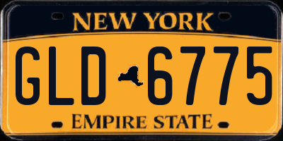 NY license plate GLD6775