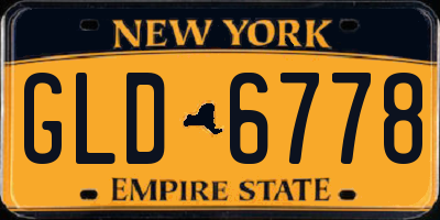 NY license plate GLD6778