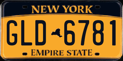 NY license plate GLD6781