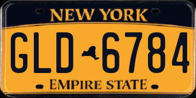 NY license plate GLD6784