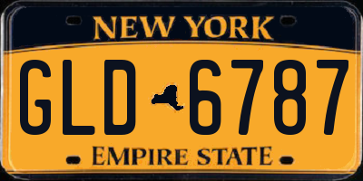 NY license plate GLD6787