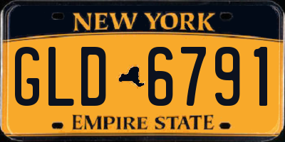 NY license plate GLD6791