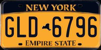 NY license plate GLD6796