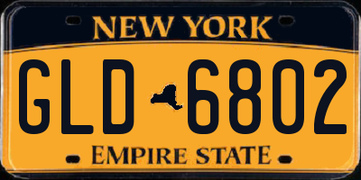 NY license plate GLD6802