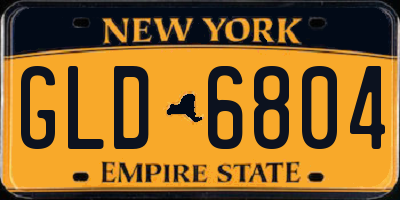 NY license plate GLD6804