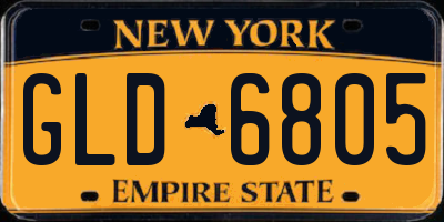 NY license plate GLD6805