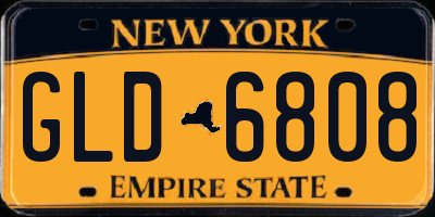 NY license plate GLD6808
