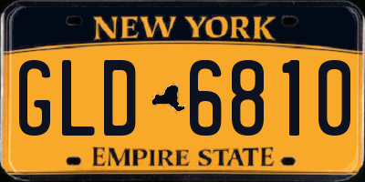 NY license plate GLD6810