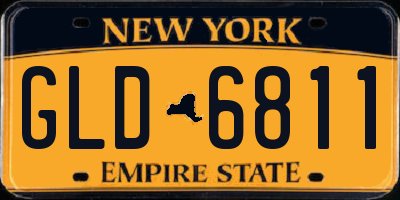 NY license plate GLD6811