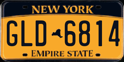 NY license plate GLD6814
