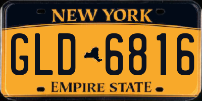 NY license plate GLD6816
