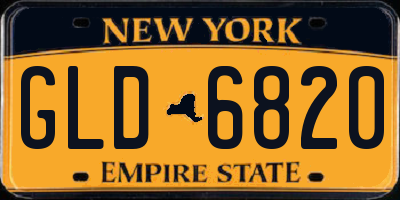 NY license plate GLD6820