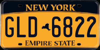 NY license plate GLD6822