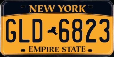 NY license plate GLD6823