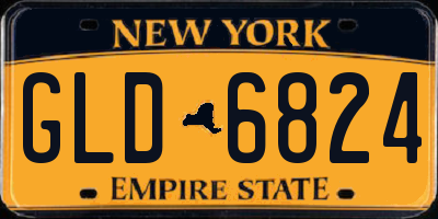 NY license plate GLD6824