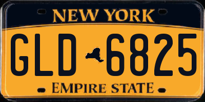 NY license plate GLD6825