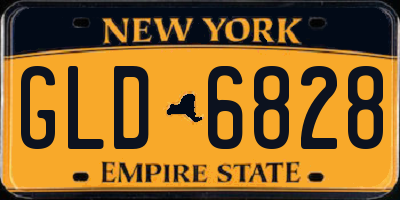 NY license plate GLD6828