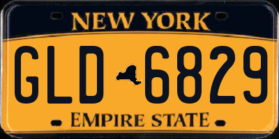 NY license plate GLD6829