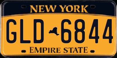 NY license plate GLD6844