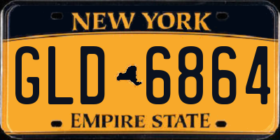 NY license plate GLD6864