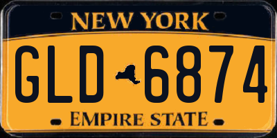 NY license plate GLD6874