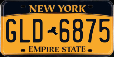 NY license plate GLD6875