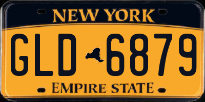 NY license plate GLD6879