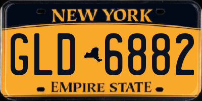 NY license plate GLD6882