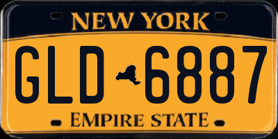 NY license plate GLD6887