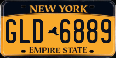NY license plate GLD6889