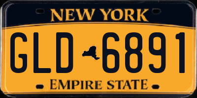NY license plate GLD6891