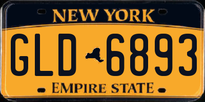 NY license plate GLD6893