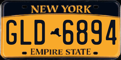 NY license plate GLD6894