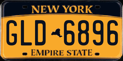 NY license plate GLD6896