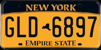 NY license plate GLD6897