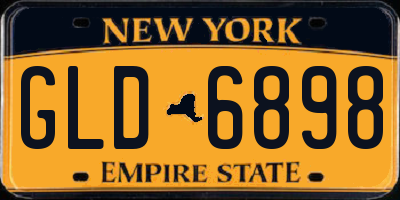NY license plate GLD6898